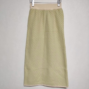 ROKU 6 BEAUTY&YOUTH 新品 JACQUARD KNIT SKIRT 定価18700円 ロングスカート キミドリ ロクビューティアンドユース 4-0411M 233741