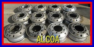 ■中古ホイール■　ALCOA 19.5インチ 6.75J +147 8H 285 32.5 221 JIS TB トラック 大型車 アルミ 人気 激安 送料無料 D734