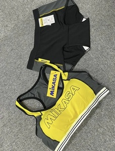 MIKASA スポーツブラ ショーツ セット　M size yellow/black