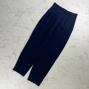 美品 DONNA KARAN ダナ キャラン ウールタックテーパードパンツ ボトムス レディース 黒 サイズ8*SC1374