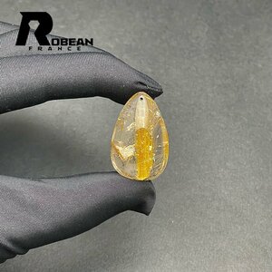 逸品 EU製 定価24万円★ROBEAN・タイチンルチルペンダント★黄金針水晶 ゴールド アクセサリー 九星開運天然石 32.3*20.8*11.7mm 1001G1458