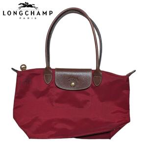 LONGCHAMP PARIS レッド プリア―ジュ トート ハンドバッグ ロンシャン