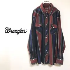 Wrangler ラングラー★ストライプウエスタンシャツ★起毛素材