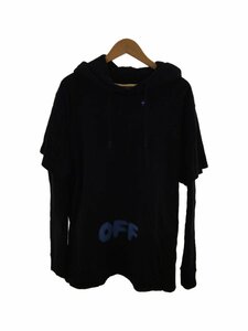 OFF-WHITE◆パーカー/M/コットン/BLK//