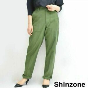 ザ・シンゾーン　ベイカーパンツ 34 カーキ・オリーブ　レディース　THE SHINZONE