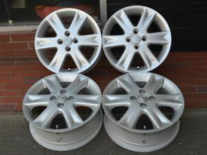 16インチ トヨタ 90系 ヴィッツ RS 純正ホイール 16X6.0J PCD 100 4穴 +51 4本セット ゴムバルブ新品交換済み 流用等