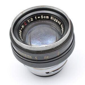 NIKKOR-H・C 5cm F2 ニッコール Ｈ・Ｃ ブラック ニコン S 日本光学 Nippon Kogaku Black 日本製 Nikon NIKKOR H C 5/2 50 20 S2 Ｓ Ｓ２