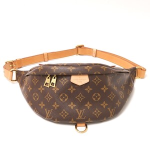 LOUIS VUITTON ルイヴィトン バムバッグ M43644 ミニ コンパクト ボディ ショルダーバッグ モノグラム×レザー ブラウン レディース