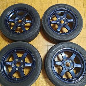 RAYS レイズ VOLK Racing TE37 15インチ 5H 114.3 6.5jj ＋39 ガンブルー 4本　室内保管　EK9シビックタイプR DC2インテグラタイプR等に