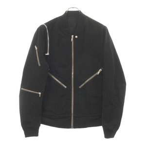 Rick Owens リックオウエンス 24SS HEADON FLIGHT JACKET RL01D3794-CDK ヘッドオン フライトジップアップジャケット ジップ ブラック