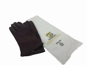 SERMONETA Gloves/セルモーターグローブス 革手袋 レザーグローブ Made in Italy レディース ワインレッド