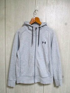 e337　UNDER ARMOUR　アンダーアーマー　ジップパーカー　グレー　51-10