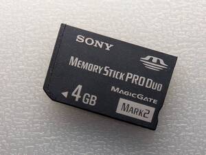 SONY Memory Stick PRO Duo 4GB MS-MT4G ケース付き ソニー メモリースティック プロ デュオ PSP メモリーカード 動作確認済み