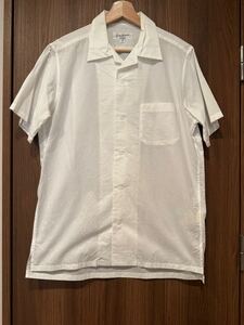 中古☆ヨウジヤマモトプールオム 16ss 半袖シャツ 白 size2☆yohjiyamamotopourhomme 開襟シャツ