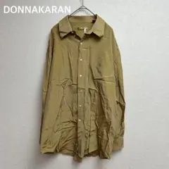 ✨ DONNAKARAN ダナキャラン メンズ 長袖シャツ ワイシャツ 黄金色