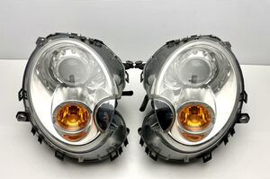 送料無料 美品 割れ無 BMW MINI ミニ MF16S R56 クーパーS 純正 HID ヘッドライト 左右セット 0301225671/0301225672 (P87)