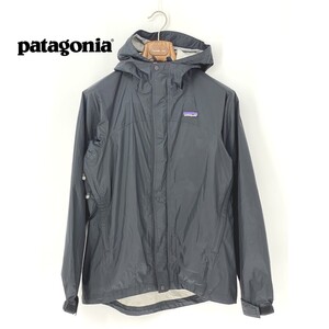 A9524/訳あり 美品 春夏 patagonia パタゴニア ナイロン フード ジップアップ マウンテンパーカー ブルゾン ジャケット XS 黒 レディース