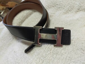 エルメス　HERMES　ベルト　バックル　リバーシブル　シルバー　レディース　メンズ　ブラック　ブラウン