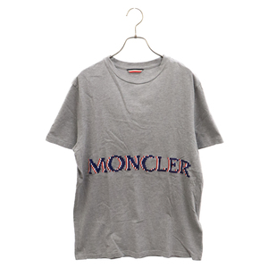 MONCLER モンクレール 19AW ドットロゴ半袖Tシャツ グレー E20918004750 8390T