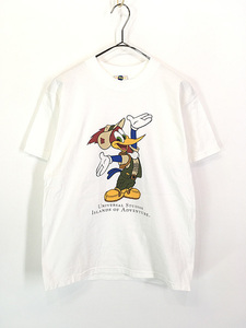 レディース 古着 90s USA製 UNIVERSAL STUDIOS ウッディ・ウッドペッカー BIG プリント Tシャツ L 古着