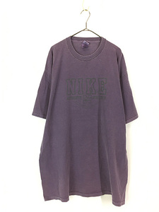 古着 90s USA製 NIKE BIG ロゴ プリント オーバーダイ Tシャツ XL 古着