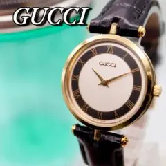 GUCCI ラウンド ゴールド クォーツ レディース腕時計 680