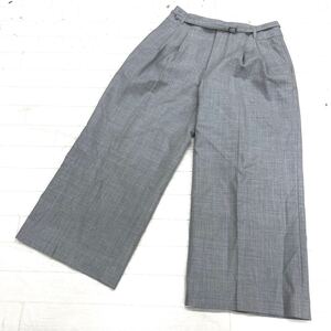 1658◎ UNITED ARROWS GREEN LABEL RELAXING グリーン レーベル リラクシング ワイド パンツ スラックス グレー レディース38