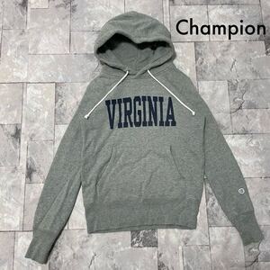 Champion チャンピオン sweat hoodie スウェットパーカー ランタグ 復刻 VIRGINIA バージニア グレー レディース サイズM 玉FL3551