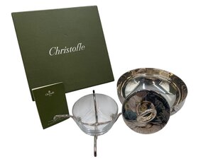 １円スタート Christofle クリストフル キャビアセットＳ ヴェルティゴ シルバーコーティング B04224595 コレクション 箱付き