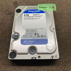 HDD-1119 激安 HDD4TB 3.5インチ SATA 1773時間 内蔵HDD WD WD40EZRZ-22GXCB0 Crystaldiskinfoにて正常品 中古