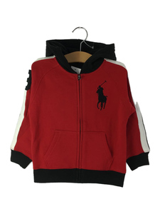 POLO RALPH LAUREN◆スウェット/-/コットン/RED/無地