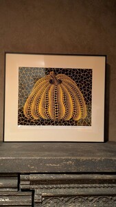 【模写】草間彌生 かぼちゃ 1999 yayoi kusama A pumpkin yb-a 額装