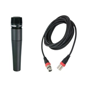 SHURE SM57-LCE 5Mマイクケーブル（XLRオス-メス）付き 楽器用ダイナミックマイク