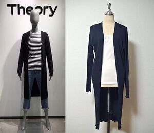 【SALE】●美品！Theory【セオリー】オープンロングカーデ(PLANET.WAVE/EPSONA)(*^_^*)定価32,000円+税 NAV