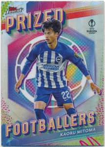 三笘薫 2023-24 Topps Finest UEFA Club Competitions Prized Footballers Refractor リフラクターカード Kaoru Mitoma