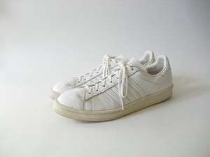 adidas campus 80s all leather　アディダス　キャンパス　オール（フルグレイン）レザー　ホワイト　シンプル　＠US9（27.0）　別注　絶版
