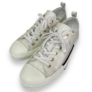 美品 Christian Dior クリスチャンディオール B23 Low Top Logo Oblique オブリーク柄 ローカットスニーカー 43 約28cm ホワイト系