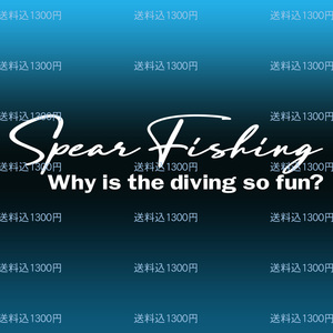 ●Spear Fishing 　Why is the diving so fun ?どうしてダイビングはこんなに楽しいのか？　 手書き文字風　カッティングステッカーNO631