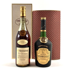 2本 ヘネシー Hennessy ナポレオン VSOP スリムボトル グリーンボトル コニャック 700ml ブランデー セット 【古酒】