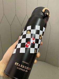 海外限定　スタバ　スターバックス　ステンレスボトル 水筒　タンブラー　500ml 碁盤