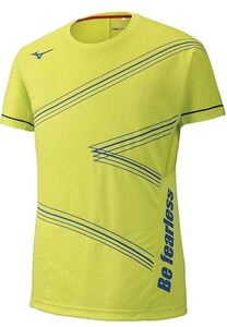 定価4,180円　[Mizuno] ミズノプラクティスシャツ 半袖 スポーツバレーボールウェア グリーンゲッコーxブルー サイズ：S　新品未使用