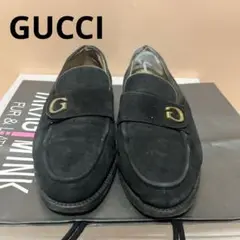 GUCCI グッチ　靴　黒　25.5cm　スエード