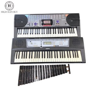 1円スタート キーボード 木琴 3点セット YAMAHA ヤマハ CASIO カシオ 等 PSR-E213 CTK-620L シンセサイザー 本体 楽器 動作未確認