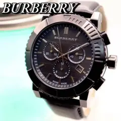 BURBERRYクロノグラフ デイト ラウンド ブラック メンズ腕時計646