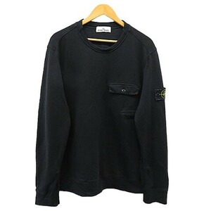 【大きいサイズ】1,000円～ STONE ISLAND ストーンアイランド スウェット トレーナー ブラック系 サイズXL [M5643]