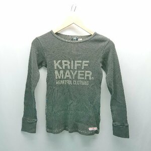 ◇ KRIFF MAYER キッズ 子供服 ジュニアサイズ ポートネック 長袖 Tシャツ サイズ150 グレー レディース E