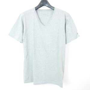 13SS SOPHNET. ソフネット SOPH ソフ V NECK TEE コットン 半袖 ロゴ 刺繍 Tシャツ カットソー GRAY L