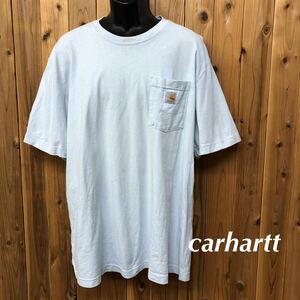 carhartt /ORIGINAL FIT /カーハート メンズL 半袖 Tシャツ クルーネック ポケットTシャツ ワーク アメカジ USA古着