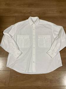 PORTER CLASSIC ポータークラシック　ROLL UP SHIRT ロールアップシャツ ホワイト　サイズsize M