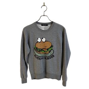 【アンダーカバー UNDERCOVER BUDDAH BURGER 2002ss 復刻 グレー メンズS ハンバーガー スウェット トレーナー HAZE期 artscabut期 685】